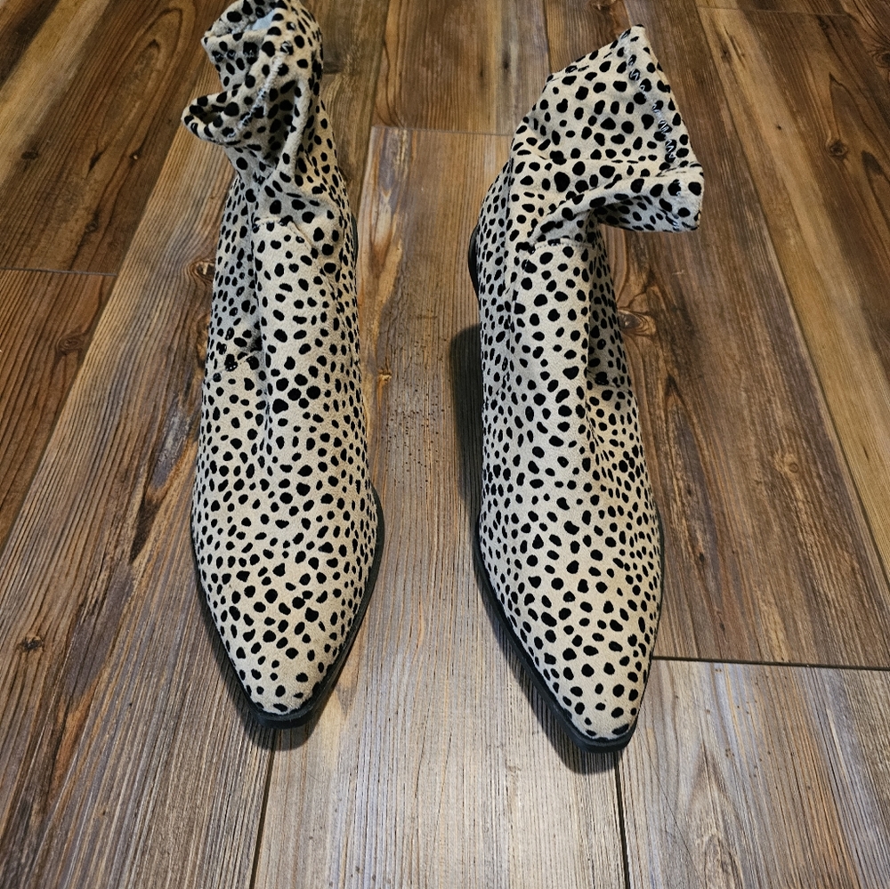 JustFab Animal Print Ankle Boots 11m